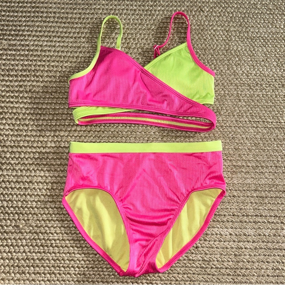 Art Class Pink and Green Kids Swim Set